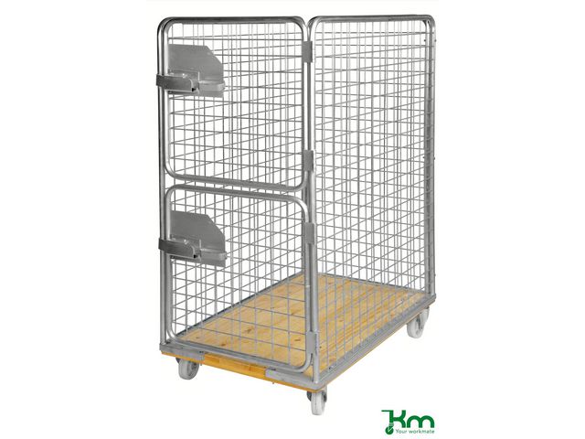 Rullcontainer med träbotten, st