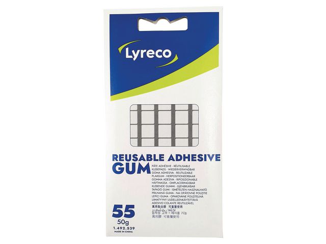 Lyreco Häftmassa 55 rutor 50G, st
