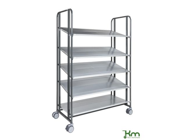 Hyllvagn 168 5 hyllplan 1277x6381850mm, st