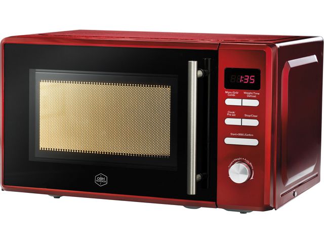 OBH NORDICA Mikrovågsugn med grillfunktion, Vega 7541, 700 W, 20 l, 44 x 36 x 26 cm, Chili-röd, st