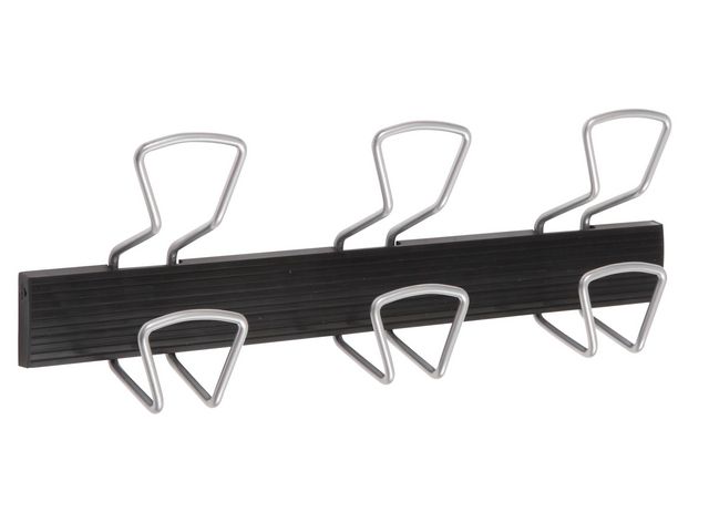 Alba Klädhängare 3 krokar svart/metall, st
