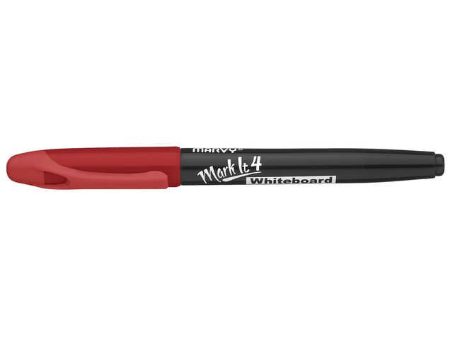 Marvy Whiteboardpenna, MarkIt 4, icke-permanent, alkoholbaserat bläck, 2 mm, mediumspets, röd, st