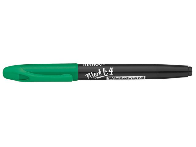 Marvy Whiteboardpenna, MarkIt 4, icke-permanent, alkoholbaserat bläck, 2 mm, mediumspets, grön, st