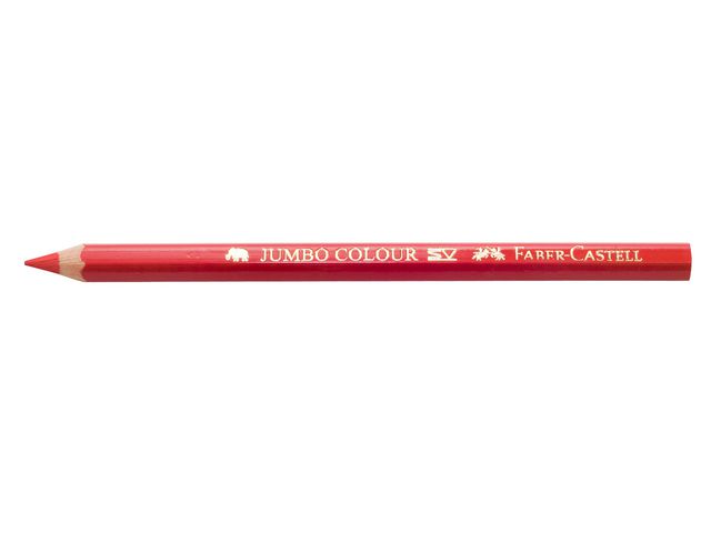 Faber-Castell Färgpenna, Jumbo, sexkantig pennkropp, röd, fp om 12 st