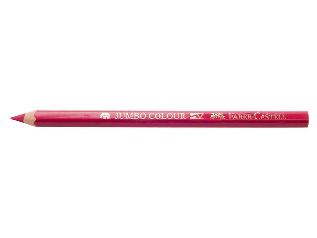 Faber-Castell Färgpenna, Jumbo, sexkantig pennkropp, rosa, fp om 12 st