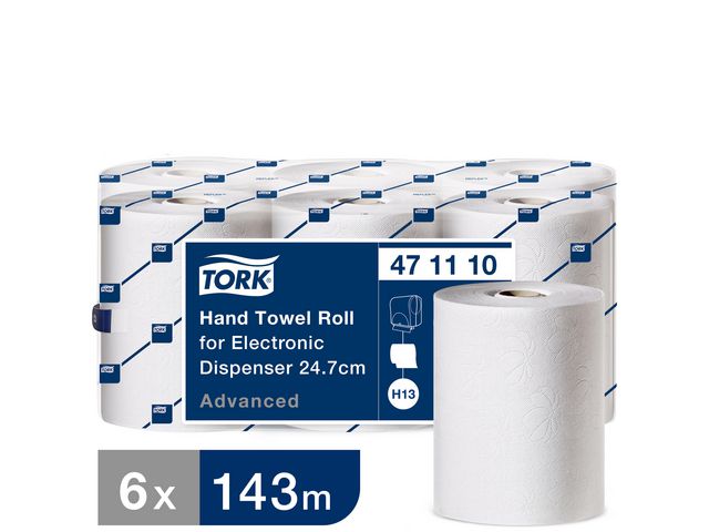 Tork Torkrulle Advanced H13 2-lagers vit, fp om 6 st