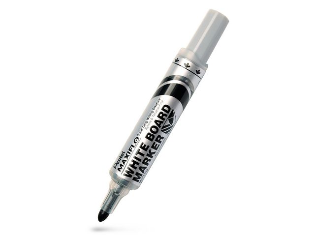 Pentel Whiteboardpenna Maxiflo rund svart, st