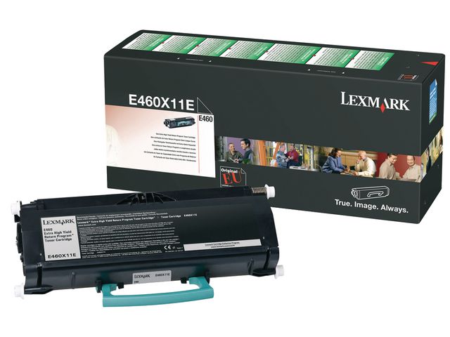 Lexmark Toner, svart, singelförpackning, E460X11E, st