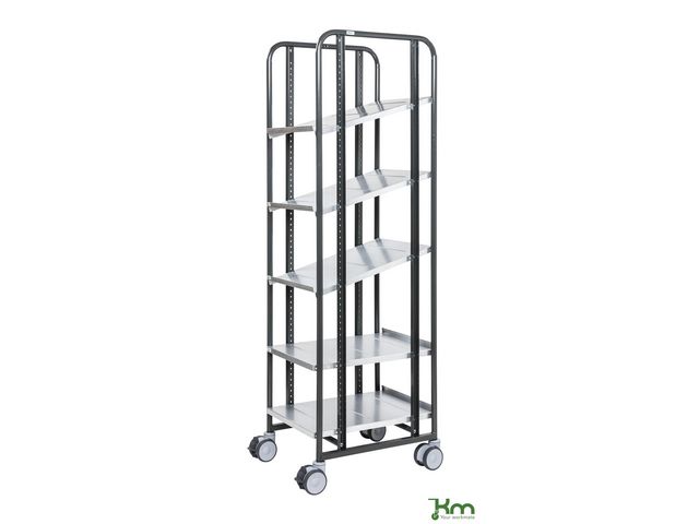 Hyllvagn 168 5 hyllplan 477x638x1850mm, st