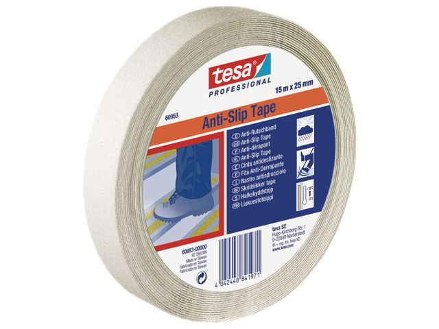 tesa® Halkskyddstejp 25mmx15m fluorescerande, rulle om 15 m