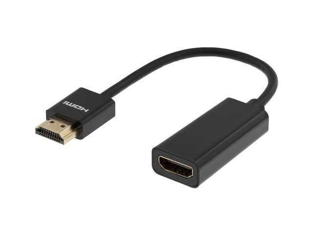 DELTACO Adapter HDMI Ha - HDMI Ho, st
