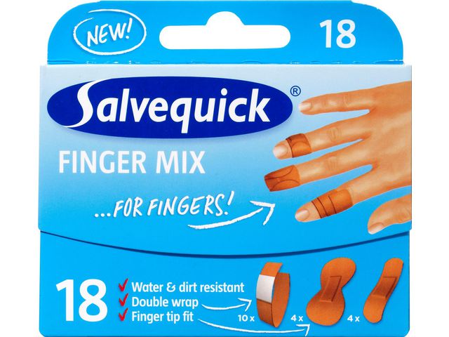 Salvequick Plåster Finger Mix, fp om 18 st