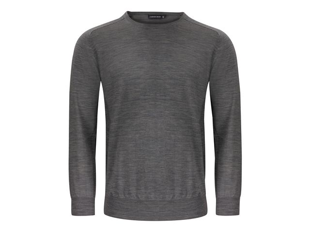 J. HARVEST & FROST Tröja merino J.HoF u-ring mörkgrå XL, st