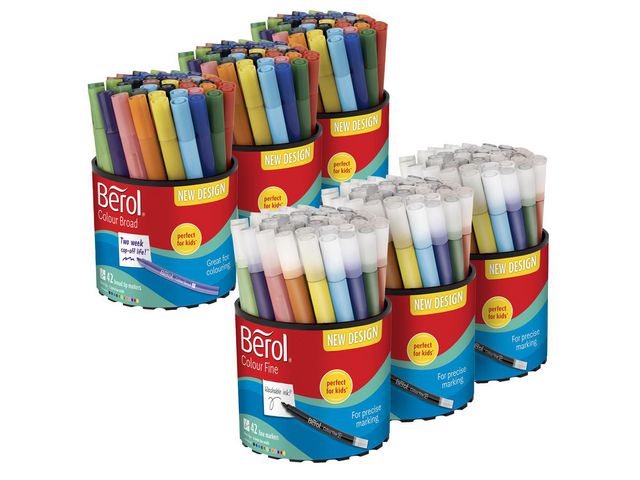 Berol Fiberpenna Storpack Fine Broad 252, st