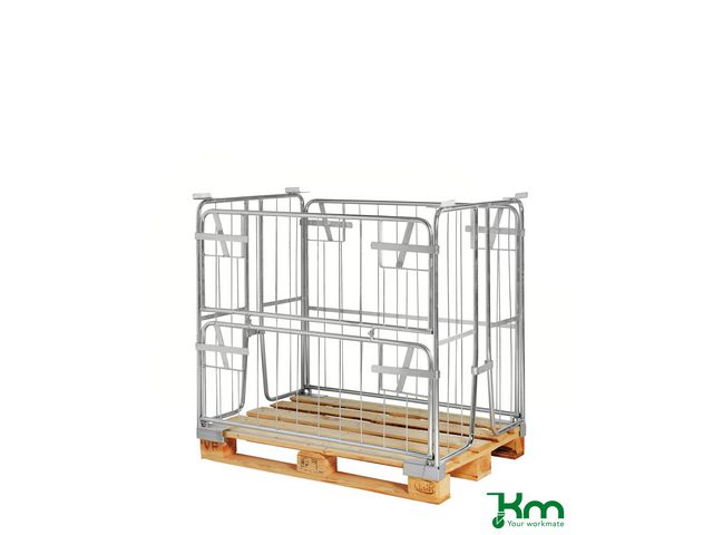 Pallcontainer med grind 1200x800x1000mm, st