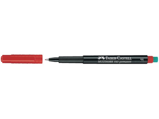 Faber-Castell Märkpenna VF Multimark Permanent F röd, st