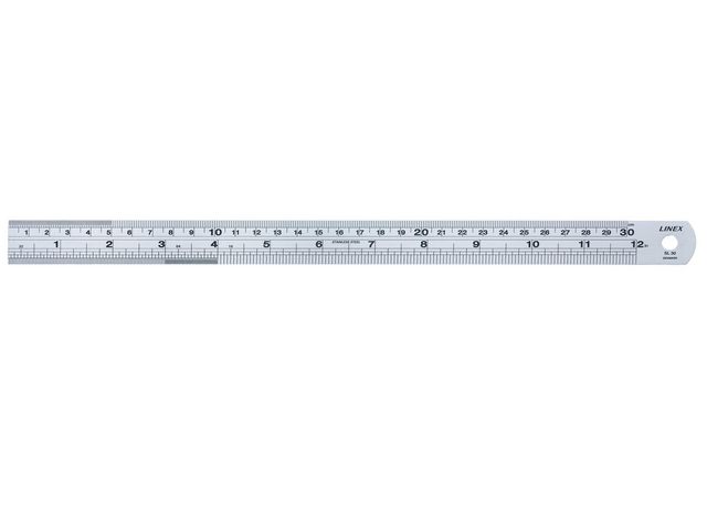 Linex Linjal stål 30cm, st