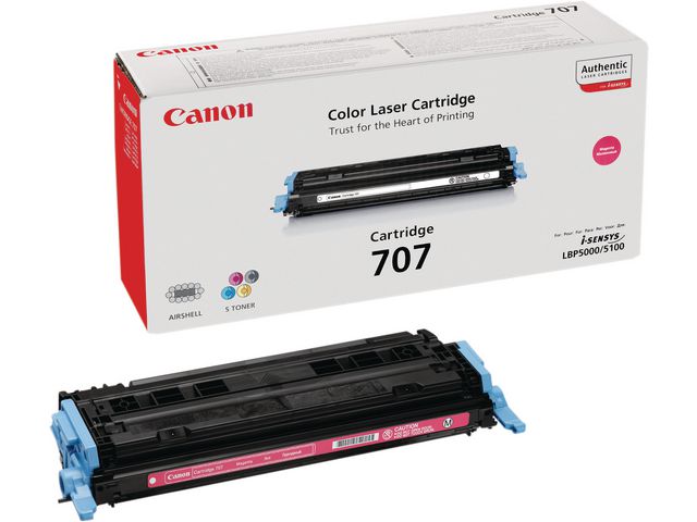 Canon Toner, 707, magenta, singelförpackning, 1335B001, st