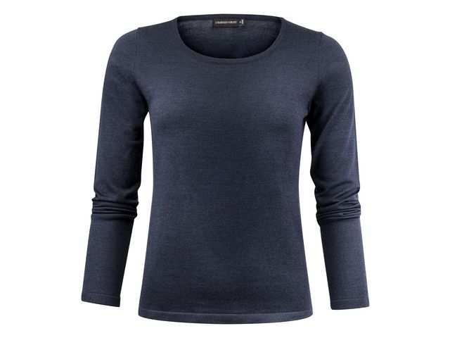 J. HARVEST & FROST Tröja merino J.HoF u-ring dam navy XL, st