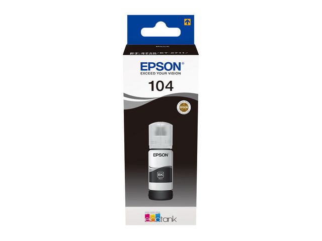 Epson EcoTank bläckflaska 104 C13T00P140, 70 ml, svart, st