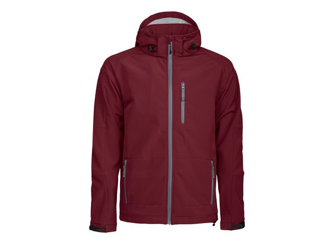 D.A.D Softshelljacka Tulsa herr burgundy L, st