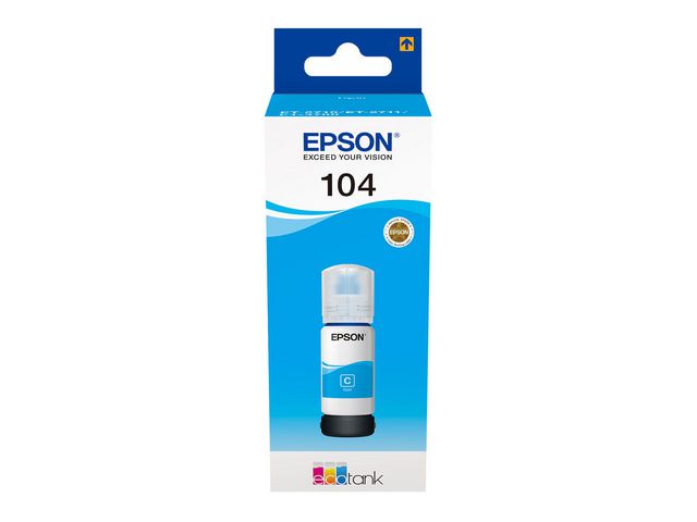 Epson EcoTank bläckflaska 104 C13T00P240, 70 ml, cyan, st