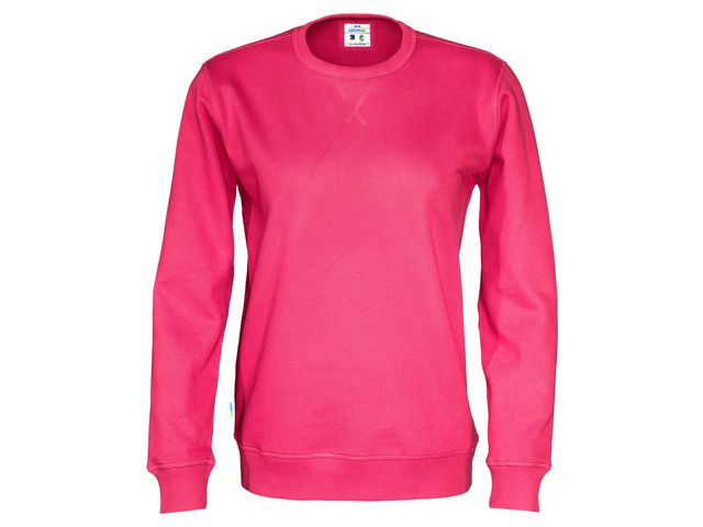 Cottover Sweatshirt Crew Neck herr GOTS cerise XXS, st