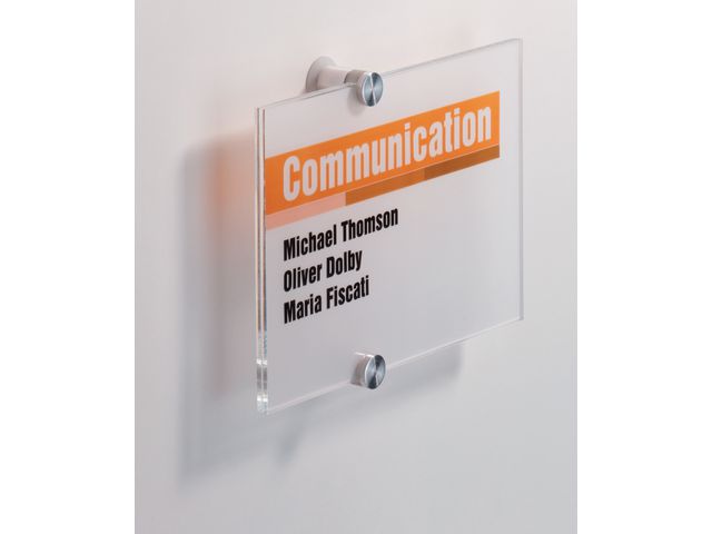 Durable Dörrskylt Crystal Sign 148x210mm, st