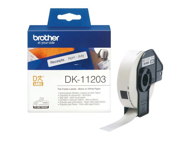 Brother Etikett DK11203 17x87 mm, rulle om 300 st