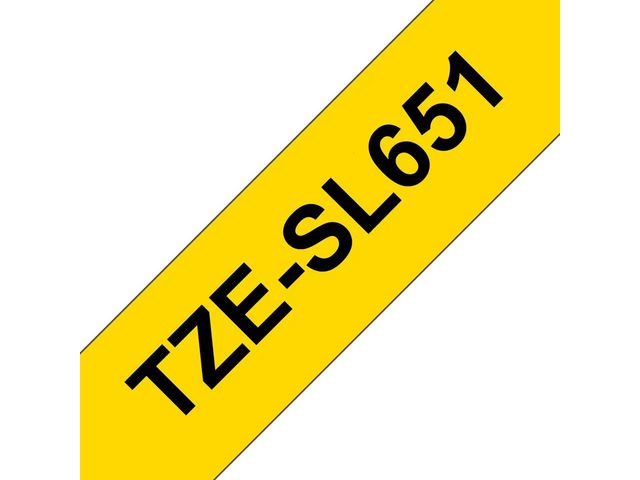 Brother Tape TZESL651 24mm svart på gul, st