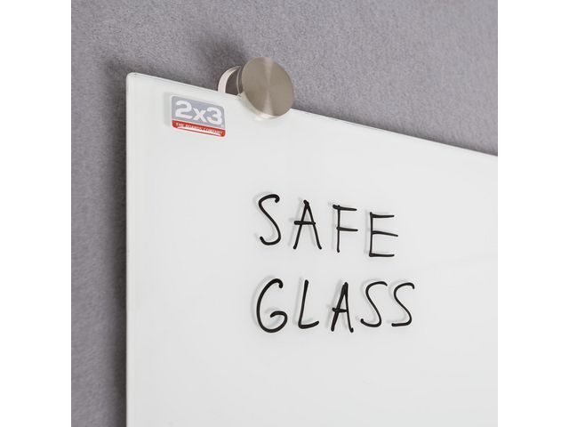2X3 The Boards' Company Glastavla Magnetisk vit 150x120cm, st