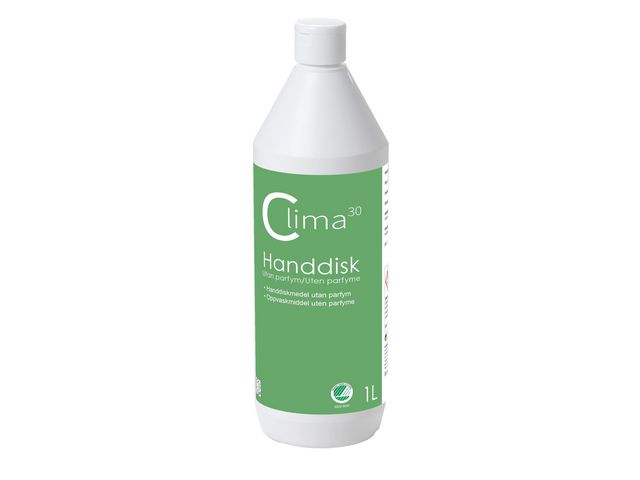 CLIMA30 Handdiskmedel oparfymerad 1L, flaska om 1 l