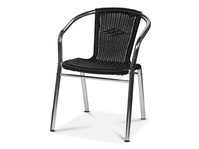 Stol Karm Alu-bistro svart, st