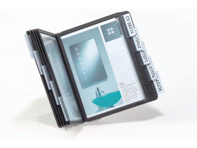 Durable Visningspanelsystem, VARIO, skrivbord, 10 fack, A5, svart, st