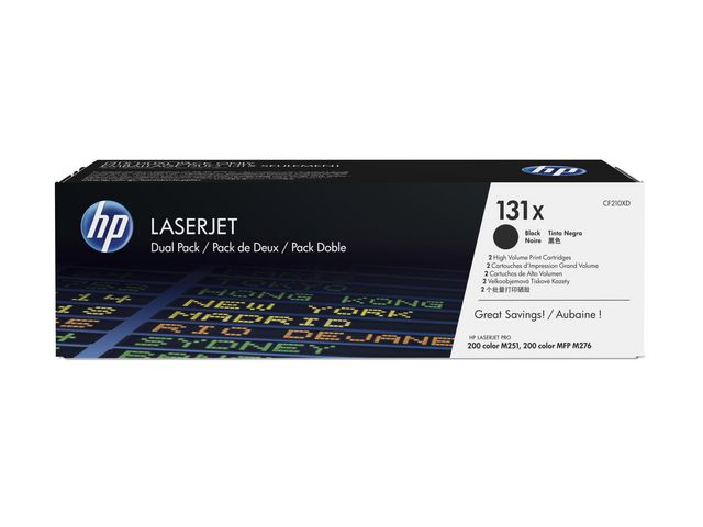 HP Toner CF210XD 131X 4,8K Svart 2/FP, fp om 2 st
