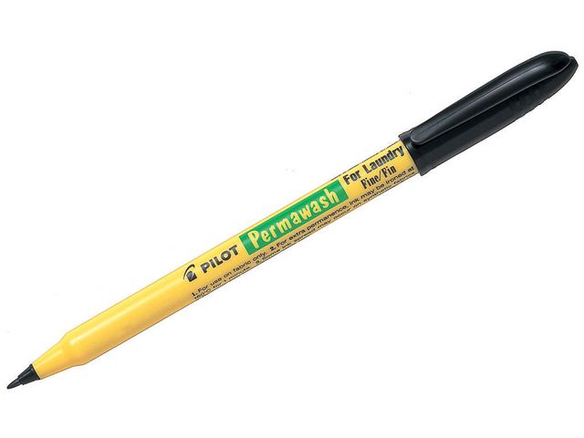 Pilot Märkpenna textil, permanent, kulspets på 1,0 mm, svart, st