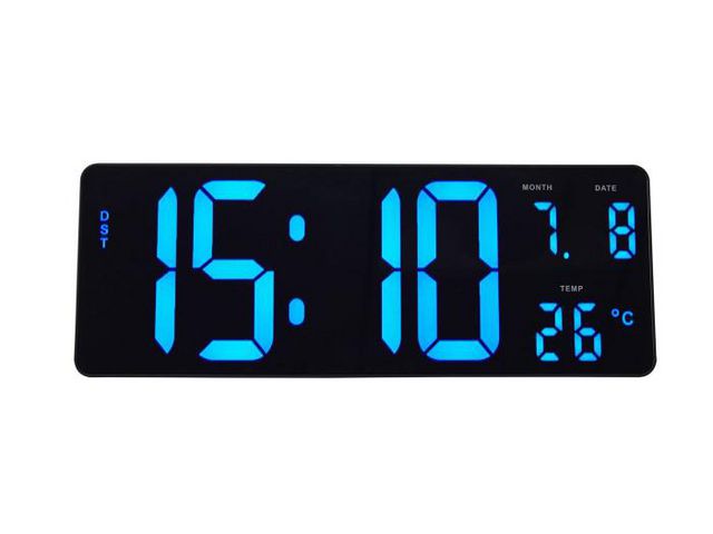 Alba Väggur 38cm blå/svart, st