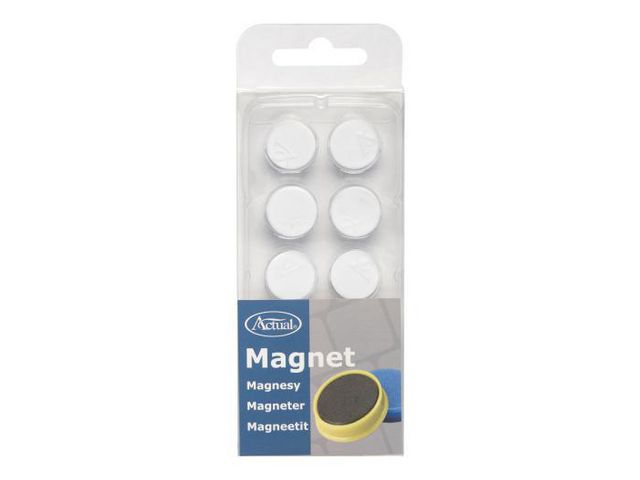 Actual Magnetknappar 16mm vit, fp om 10 st