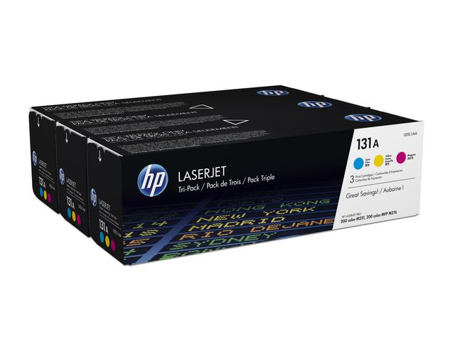 HP Toner U0SL1AM 131A 5,4K CMY 3/FP, fp om 3 st