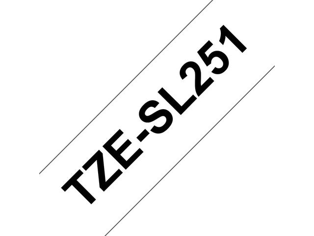 Brother Tape TZESL251 24mm svart på vit, st