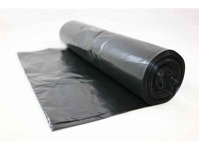 Plastsäck LD 60L 40my svart, rulle om 25 st