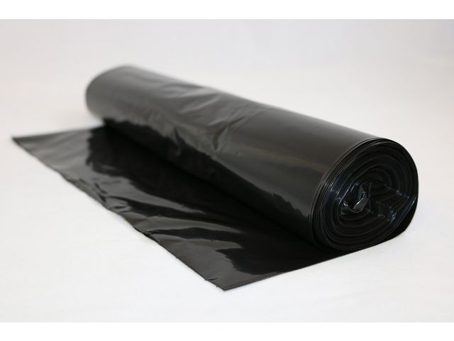 Plastsäck LLD 60L 40my svart, rulle om 25 st