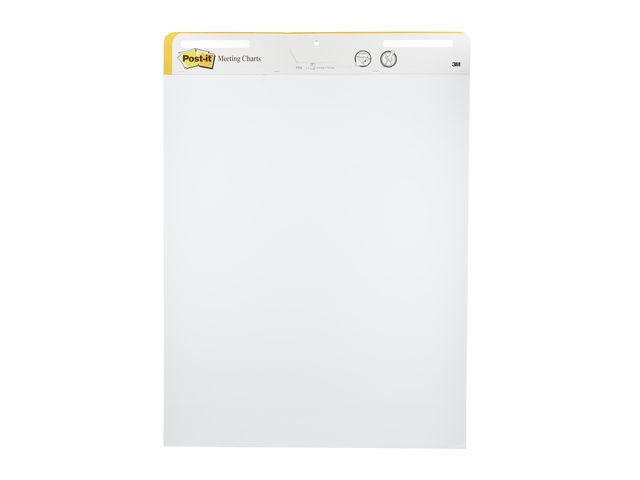 Post-it® Super Sticky blädderblock för staffli, 559, 635 x 775 mm, 30 blad, vitt, block om 30 blad