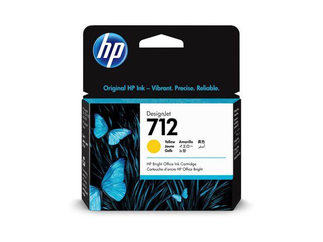 HP Bläckpatron 3ED69A 712 Gul, st