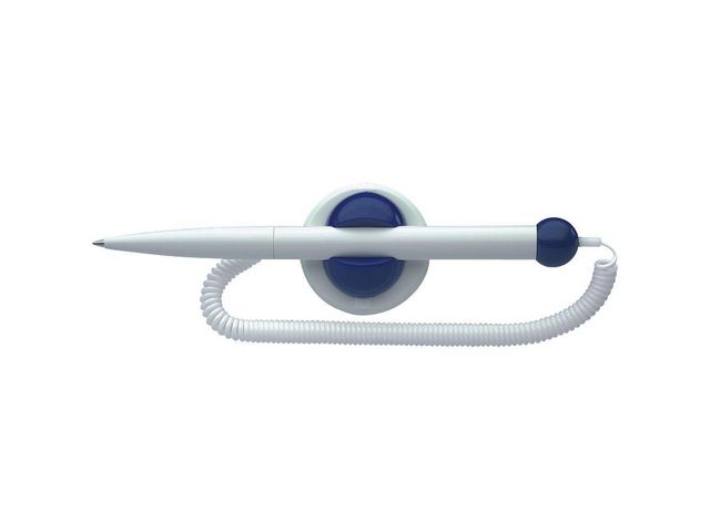 SCHNEIDER Kulpenna, Klick-Fix kulspetspenna, vit pennkropp, mediumspets, blått bläck, st