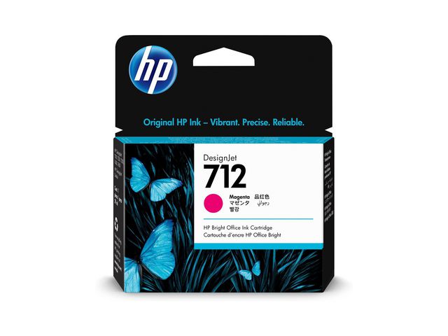HP Bläckpatron 3ED68A 712 Magenta, st