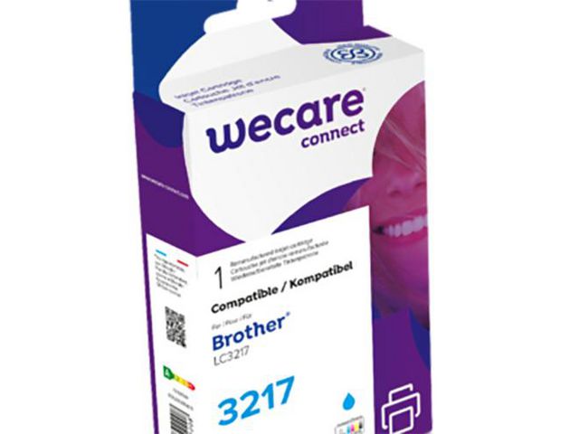 Wecare Bläckpatron BROTHER LC3217C cyan, st
