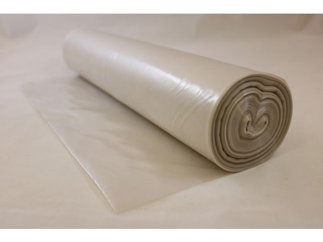 Plastsäck LD 125L 45my transparent, rulle om 25 st