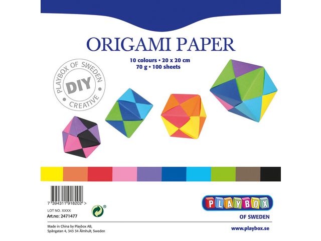 PLAYBOX Origamipapper 500/FP, fp om 500 st