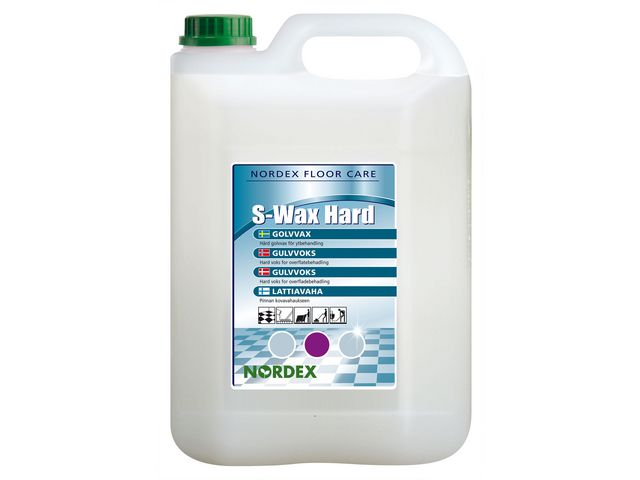 NORDEX Golvvaxet S-Wax Hard för hårda golv, 5 l, st
